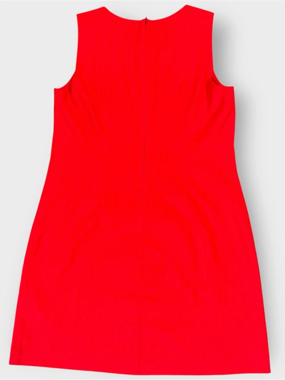 NWT J.Crew Red Linen Blend Military Button Shift Dress Size 4 Lightweight Summer